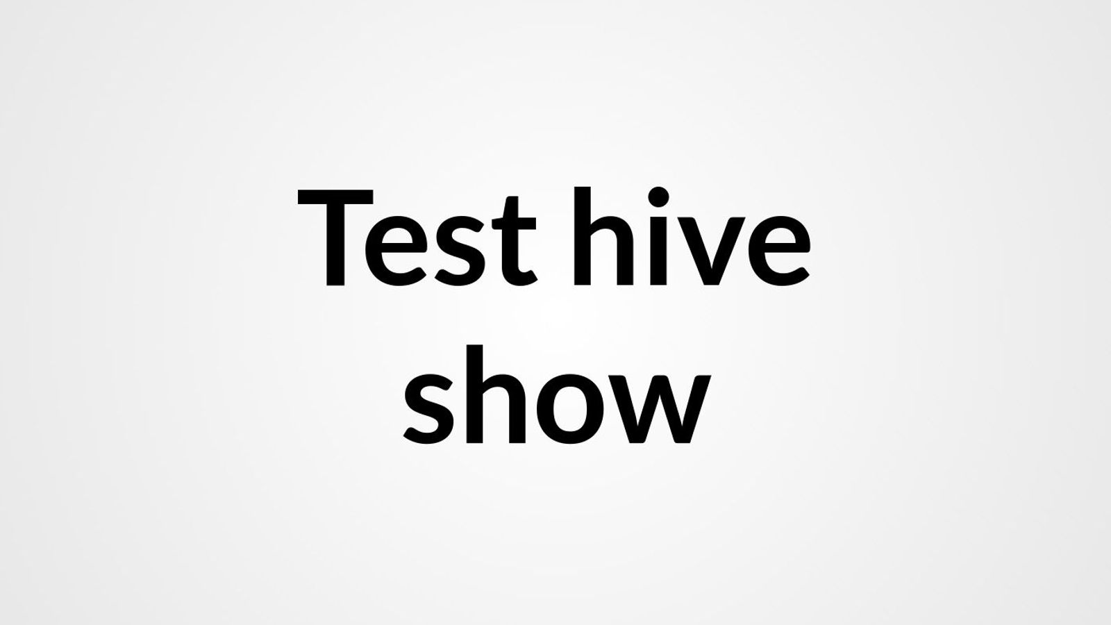 Test hive post 1