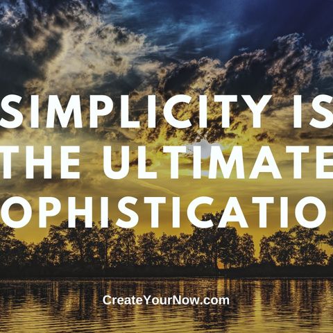 2096 Simplicity is the Ultimate Sophistication